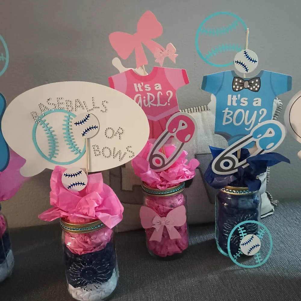 GIRL/BOY Gender Reveal Custom 3D Centerpieces